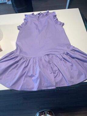 Monica Nera Lavender Ruffle Mini Dress